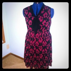 Adrianna Papell Petite Two-Tone Lace Dress - 12P